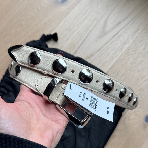 🆕 KHAITE Benny Studded Leather Belt - Picture 2 of 5